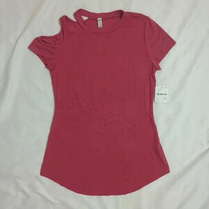 NWT Intimately Free People Ribbed Open Shoulder Top, Color Red/Rouge Size SP